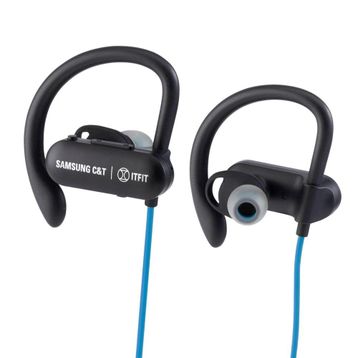 Samsung GP-OAU019SACLW C&T ITFIT BE7 Kablosuz Kancalı Spor Kulaklık siyah mavi