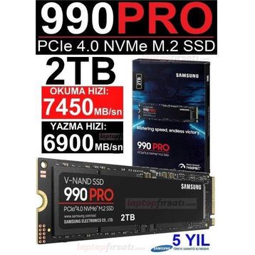 Samsung MZ-V9P2T0BW 990 Pro 2 TB 7450/6900 MB/s M.2 2280 PCIe 4.0 NVMe SSD