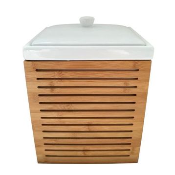 Samui Bambu Seramik Banyo Aksesuarı Çöp Kovası