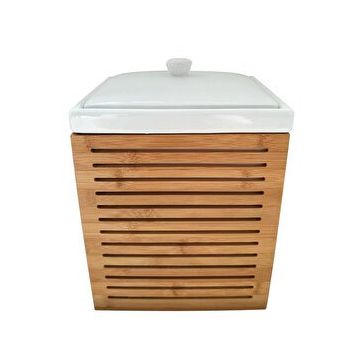 Samui Bambu Seramik Banyo Aksesuarı Çöp Kovası