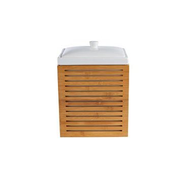 Samui Bambu Seramik Banyo Aksesuarı Çöp Kovası