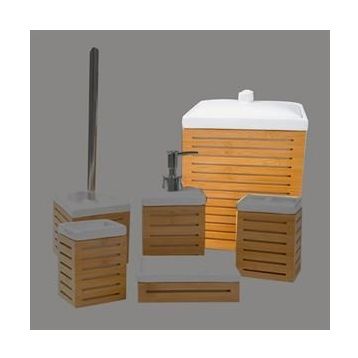 Samui Bambu Seramik Banyo Aksesuarı Çöp Kovası