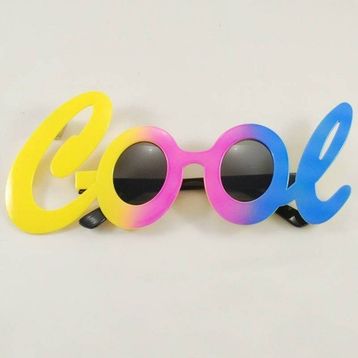 Samur Cool Yazılı Rengarenk 21x8 cm Parti Gözlüğü