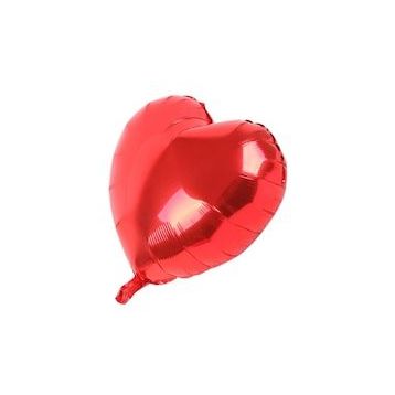 Samur Kırmızı Kalp 45 cm 18 inç Folyo Balon
