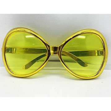 Samur Yeşilçam Temalı Gold Renk 7x16 cm Parti Gözlüğü