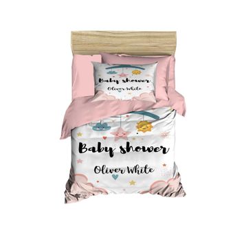 Sanatella %100 Pamuklu Baby Shower White Yenidoğan Kız Bebek Nevresim Takımı