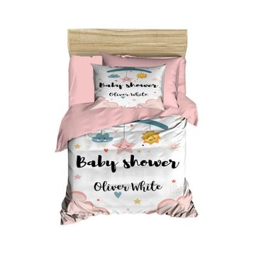 Sanatella %100 Pamuklu Baby Shower White Yenidoğan Kız Bebek Nevresim Takımı