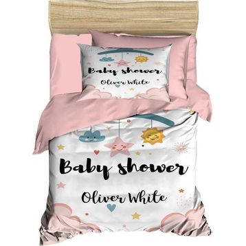 Sanatella %100 Pamuklu Baby Shower White Yenidoğan Kız Bebek Nevresim Takımı