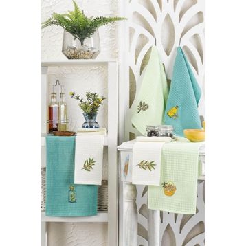 Sanatella Mint 30x50 cm 6 Parça Mutfak Kurulama Bezi