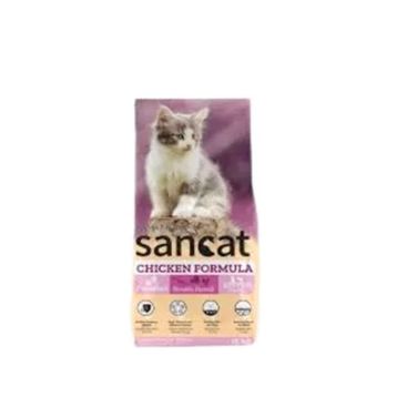 Sancat Premium Tavuklu 15 kg Yavru Kedi Maması + Mini Small Mor Yatak