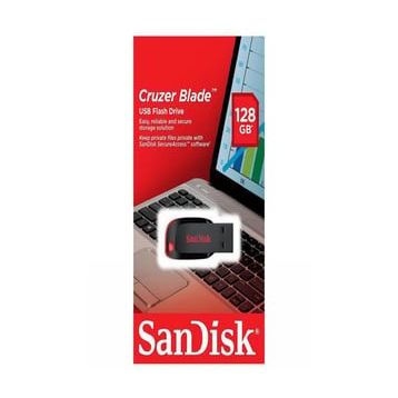 Sandisk 128 GB Cruzer Blade USB 2.0 Siyah USB Bellek