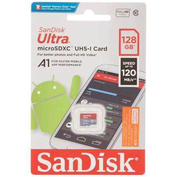Sandisk 128 GB Ultra UHS-I 120 mb/s MicroSDXC Hafıza Kartı