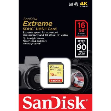 Sandisk Extreme 16GB Class 10 Micro SDHC Hafıza Kartı