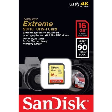 Sandisk Extreme 16GB Class 10 Micro SDHC Hafıza Kartı