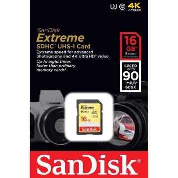 Sandisk Extreme 16GB Class 10 Micro SDHC Hafıza Kartı