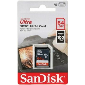 Sandisk Ultra 64GB MicroSDXC 100MB/s SDSDUNR-064G-GN3IN Hafıza Kartı