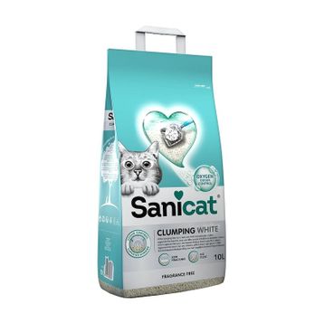 Sanicat 10 lt Koku Kontrollü Topaklaşan Beyaz Tanecikli Kedi Kumu