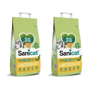 Sanicat 2x10 lt Natura Activa Topaklanan Kokusuz Doğal Kedi Kumu