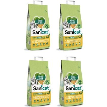 Sanicat Natura Activa Topaklanan Kokusuz 4x10 lt Kedi Kumu