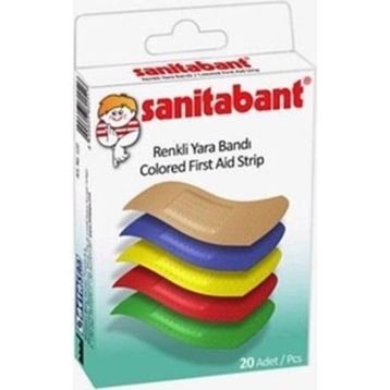 Sanitabant Renkli 20 Adet Yara Bandı