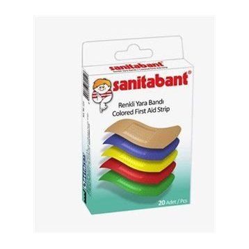 Sanitabant Renkli 20 Adet Yara Bandı