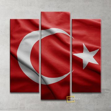 Şanlı Türk Bayrağımız Kanvas Tablo
