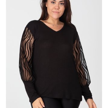Şans 65N12468 Siyah Kadın Bluz