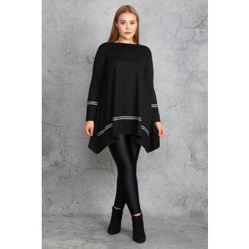 Şans 65N18830 Siyah Kadın Tunik