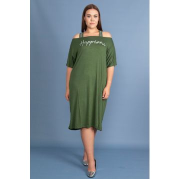 Şans 65N27473 Haki Kadın Elbise