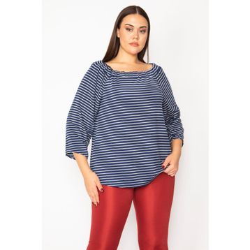 Şans 65N29608 Lacivert Kadın Tunik