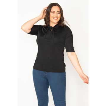 Şans 65N31511 Siyah Kadın Bluz