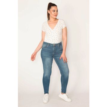 Şans 65N33007 Mavi Kadın Pantolon