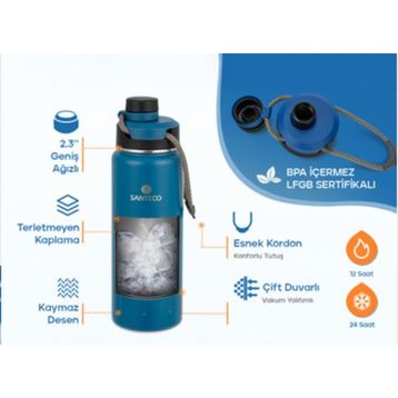 Santeco Ktwo 710 ml Mavi Termos