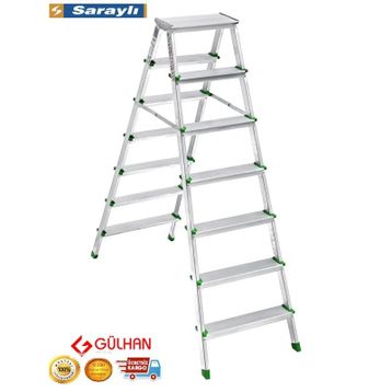 Saraylı Çift Taraflı 7+7 Alüminyum Merdiven