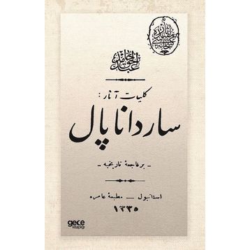 Sardanapal Osmanlıca Abdülhak Hamid Tarhan