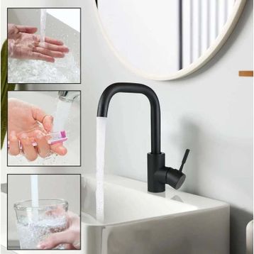 Sardıcı L Boru Emaye Siyah Lavabo Bataryası