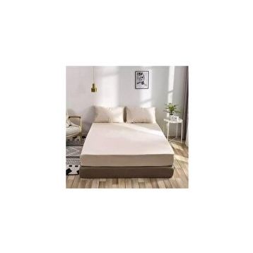 Sarev 100x200 cm Tek Kişilik Bej Fitted Çarşaf Seti