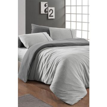 Sarev Medulas %50 Pamuk %50 Modal Gri Tek Kişilik 160x220 cm Nevresim Takımı