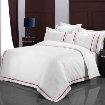 Sarev Odeo 240x220 cm Beyaz Saten King Size Nevresim Takımı