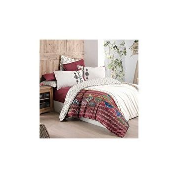 Sarev Saba Fancy Poplin V1 Çift Kişilik 200x220 cm Nevresim Takımı