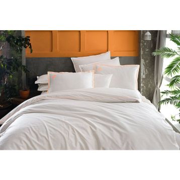 Sarev Supra Fancy Poplin V1 Çift Kişilik 200x220 cm Ekru Nevresim Takımı