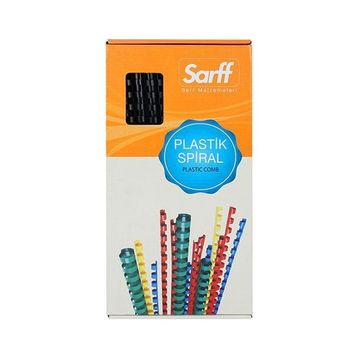 Sarff 12 mm Siyah 100'lü Kutu Plastik Spiral