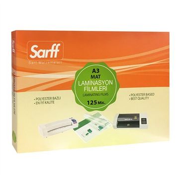 Sarff 125 Micron A3 426x303 mm 100 Adet Mat Laminasyon Filmleri