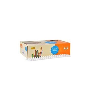 Sarff 12mm Beyaz 100 Adet Plastik Spiral