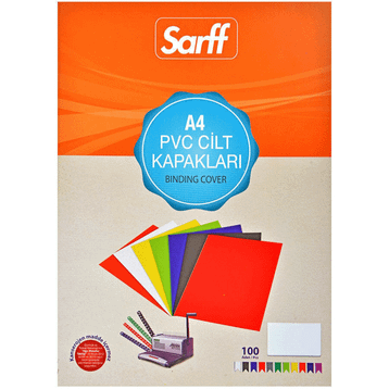 Sarff A4 Opak Pvc Sarı 100'lü Cilt Kapağı