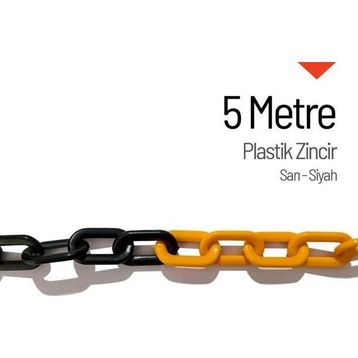 Sarı Siyah 5 m Plastik Zincir