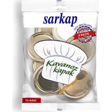 Sarkap Hijyenik Paketli Gold 82 mm 10 Adet Kavanoz Kapağı