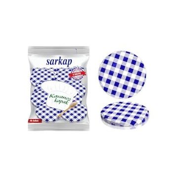 Sarkap Hijyenik Paketli Lacivert Ekose 82 mm 10 Adet Kavanoz Kapağı