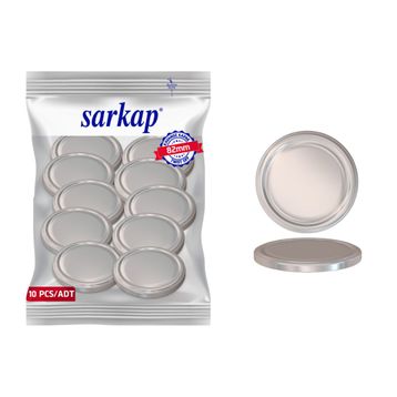 Sarkap Hijyenik Paketli Silver 82 mm 10 Adet Kavanoz Kapağı