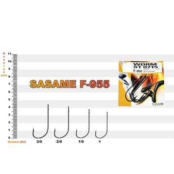 Sasame Worm F-955 Serisi 2-0 Olta İğnesi